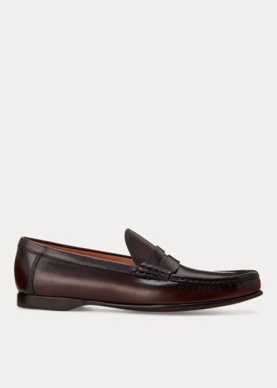 Pánské Mokasíny Ralph Lauren Chalmers Calfskin Penny - 39051-MVJF